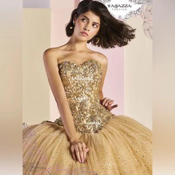 RAGAZZA | Dresses | Ragazza Gold Quinceaera Dress Style D 501 | Poshmark